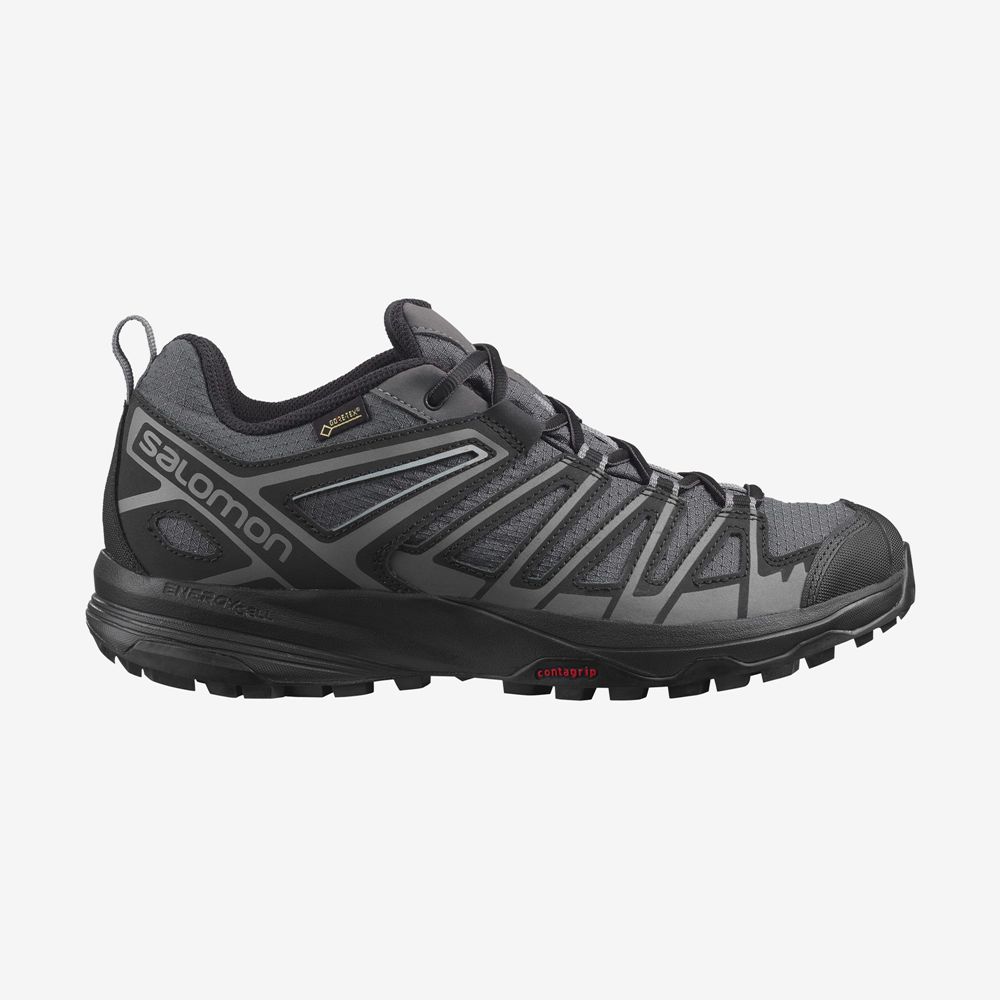 Chaussures De Randonnée Salomon Homme Noir - Salomon X CREST GORE-TEX - France (3719-TNQGX)